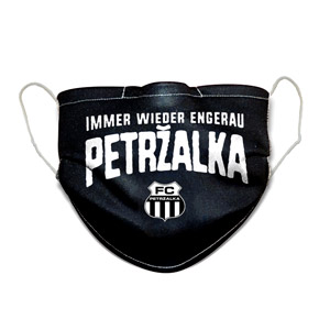 FC Petržalka ochranné dvojvrstvové rúško s koloidným striebrom